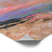 Kunsthandwerk drucken am Strand Poster (Ecke)