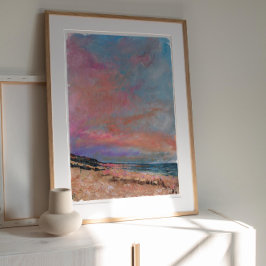 Kunsthandwerk drucken am Strand Poster