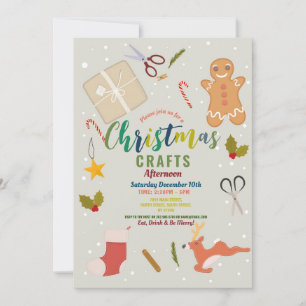 Kunsthandwerk Feierliche Weihnachtsfamilie Party Einladung