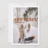 Kunsthandwerk für Ferien rustikale Karte (Vorderseite)