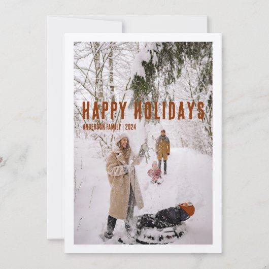 Kunsthandwerk für Ferien rustikale Karte (Vorderseite)