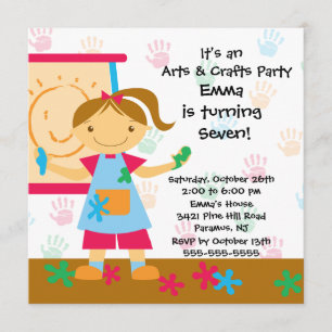 Kunsthandwerk Geburtstagsparty Einladung