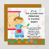 Kunsthandwerk Geburtstagsparty Einladung (Vorne/Hinten)