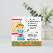 Kunsthandwerk Geburtstagsparty Einladung (Stehend Vorderseite)