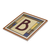 Kunsthandwerk geometrischer Anfangsbuchstabe B Fliese (Seite)