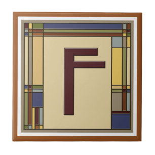 Kunsthandwerk geometrischer Anfangsbuchstabe F Fliese