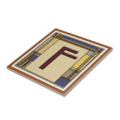 Kunsthandwerk geometrischer Anfangsbuchstabe F Fliese (Seite)