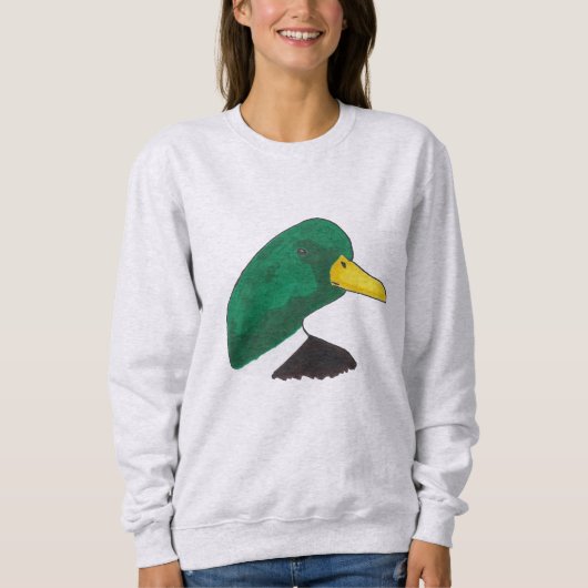 Kunsthandwerk gezeichnet Mallard Duck Sweatshirt (Vorderseite)