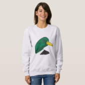 Kunsthandwerk gezeichnet Mallard Duck Sweatshirt (Vorne ganz)