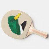 Kunsthandwerk gezeichnet Mallard Duck Tischtennis Schläger (Seitenansicht)