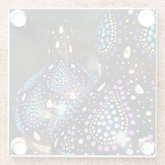 Kunsthandwerk Gourd Turkish Lanterns Akryllische K Glasuntersetzer (Rückseite)