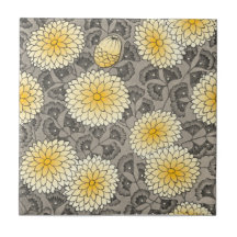 Kunsthandwerk Grays Yellow Chrysanthemum Repro