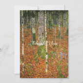 Kunsthandwerk Gustav Klimt Forest Nature Wedding Dankeskarte (Vorderseite)