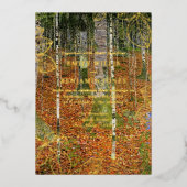 Kunsthandwerk Gustav Klimt Forest Nature Wedding Folieneinladung (Vorderseite)