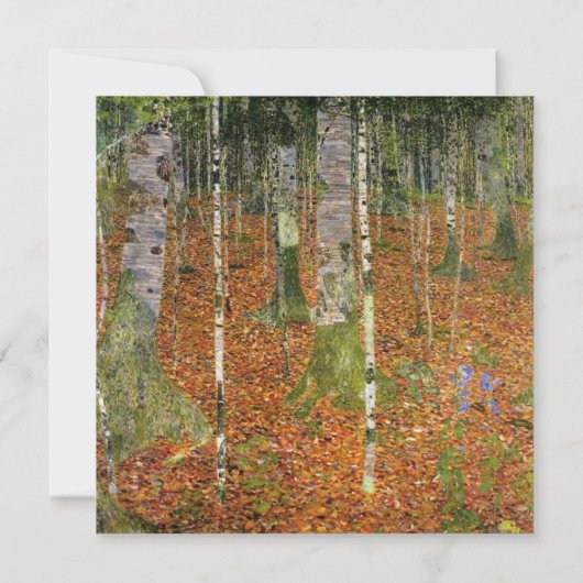 Kunsthandwerk Gustav Klimt Forest Nature Wedding Save The Date (Rückseite)