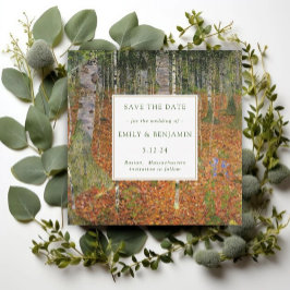 Kunsthandwerk Gustav Klimt Forest Nature Wedding Save The Date