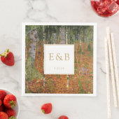 Kunsthandwerk Gustav Klimt Forest Nature Wedding Serviette (Beispiel)