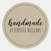 Kunsthandwerk, handgefertigt mit dem Namen "Kraft Runder Aufkleber (Vorderseite)