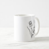 Kunsthandwerk, handgezeichnete Iris, botanische Ku Kaffeetasse (VorderseiteRechts)
