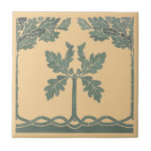 Kunsthandwerk, Handwerker, Mission Style Oak Acorn Fliese (Vorderseite)