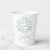 Kunsthandwerk-Hochzeit Pappbecher (Vorderseite)