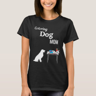 Kunsthandwerk Hund Warte Farbbuch Kunstwerk T-Shirt