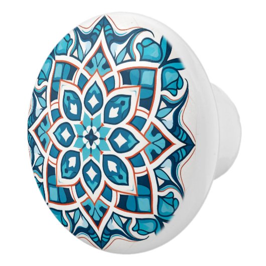 Kunsthandwerk im niedlich arabischen Stil Keramikknauf (Rechts)