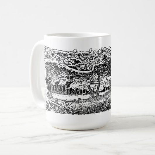 Kunsthandwerk im Wildwald Kaffeetasse (Vorderseite Links)