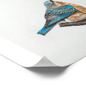 Kunsthandwerk in Bluebird Poster (Ecke)