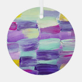 Kunsthandwerk in Handgemälden Ornament Aus Glas (Rückseite)