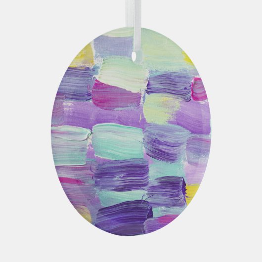 Kunsthandwerk in Handgemälden Ornament Aus Glas (Vorderseite Rechts)