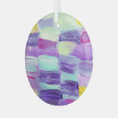 Kunsthandwerk in Handgemälden Ornament Aus Glas (Vorderseite links)