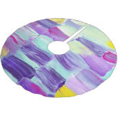 Kunsthandwerk in Handgemälden Polyester Weihnachtsbaumdecke (Schrägansicht)