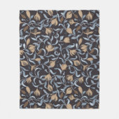Kunsthandwerk, Inspiriert Blau- und Goldblume Fleecedecke (Vorderseite)