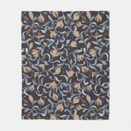 Kunsthandwerk, Inspiriert Blau- und Goldblume Fleecedecke