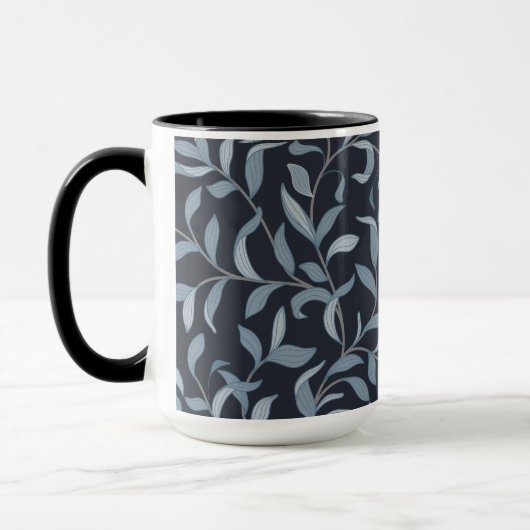 Kunsthandwerk Inspiriert Blaues Leaf Tasse (Links)