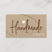 Kunsthandwerk Kalligrafie Signatur Brown Heart Visitenkarte (Vorderseite)