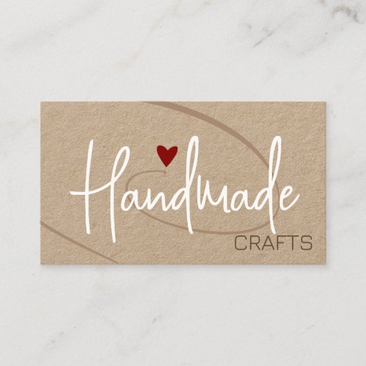 Kunsthandwerk Kalligrafie Signatur Rotes Herz Visitenkarte (Vorderseite)