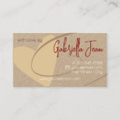 Kunsthandwerk Kalligrafie Signatur Rotes Herz Visitenkarte (Rückseite)