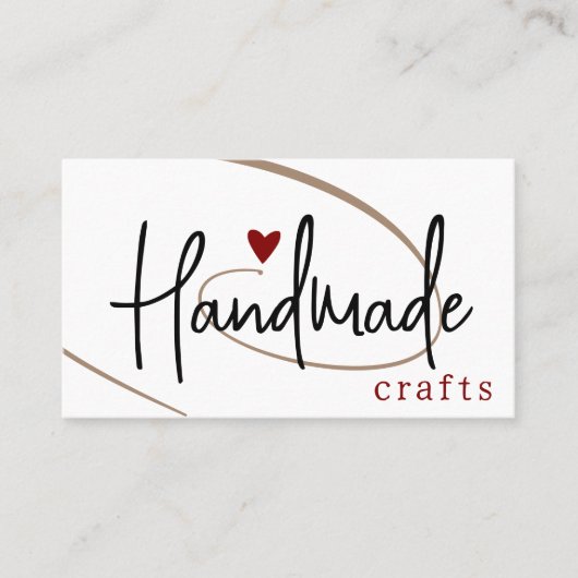 Kunsthandwerk Kalligrafie Signature Liebe Herz Visitenkarte (Vorderseite)