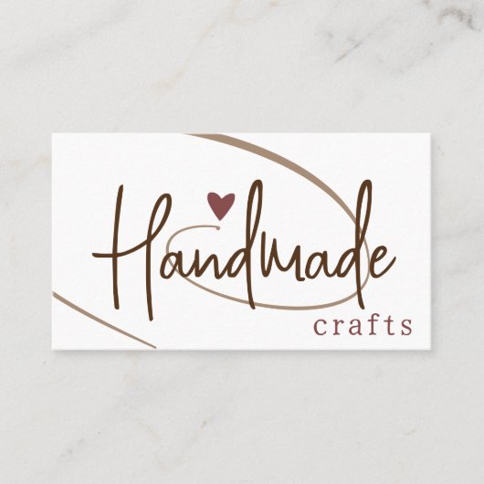 Kunsthandwerk Kalligrafie Signature Liebe Herz Visitenkarte (Vorderseite)