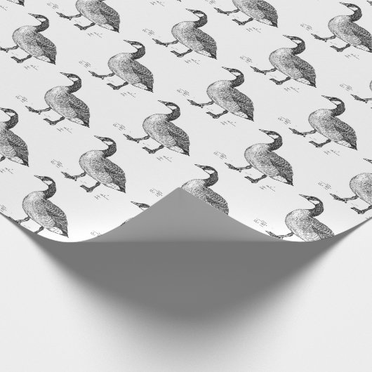 Kunsthandwerk Kanadische Gänse Zeichnend Natur Geschenkpapier (Ecke)