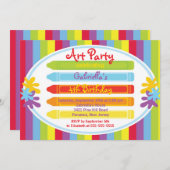 Kunsthandwerk Kinder Paint Birthday Party Einladung (Vorne/Hinten)