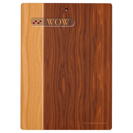 Kunsthandwerk Kirschholz - schnelles Ref, Monogram Klemmbrett (Rückseite)