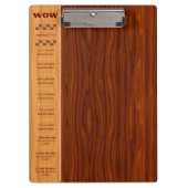 Kunsthandwerk Kirschholz - schnelles Ref, Monogram Klemmbrett (Vorderseite)