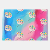 Kunsthandwerk Künstler Paint Birthday Thema Geschenkpapier Set (Vorderseite 2)