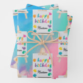 Kunsthandwerk Künstler Paint Birthday Thema Geschenkpapier Set (Beispiel)