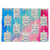 Kunsthandwerk Künstler Paint Birthday Thema Große Geschenktüte (Rückseite)