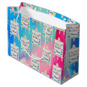 Kunsthandwerk Künstler Paint Birthday Thema Große Geschenktüte (Rückseite Schrägansicht)