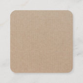 Kunsthandwerk moderne Strickwaren rustikal Quadratische Visitenkarte (Rückseite)